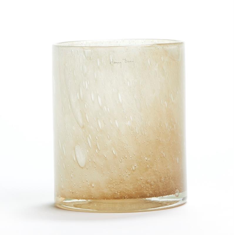 Henry Dean | Cylinder vaas Ø13,5 x H16,5 cm Beige Bubbles