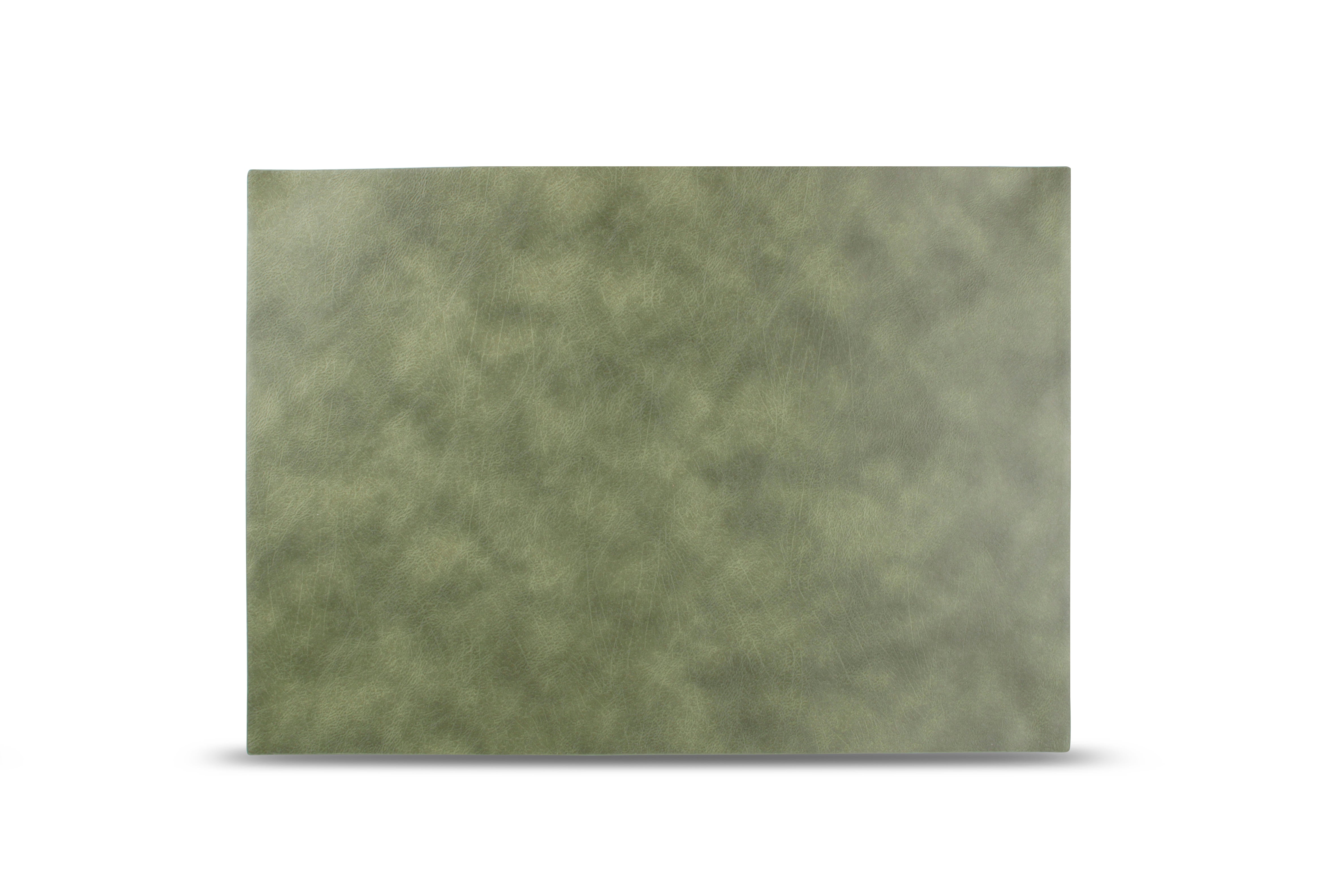 Placemat 43x30cm lederlook groen Layer