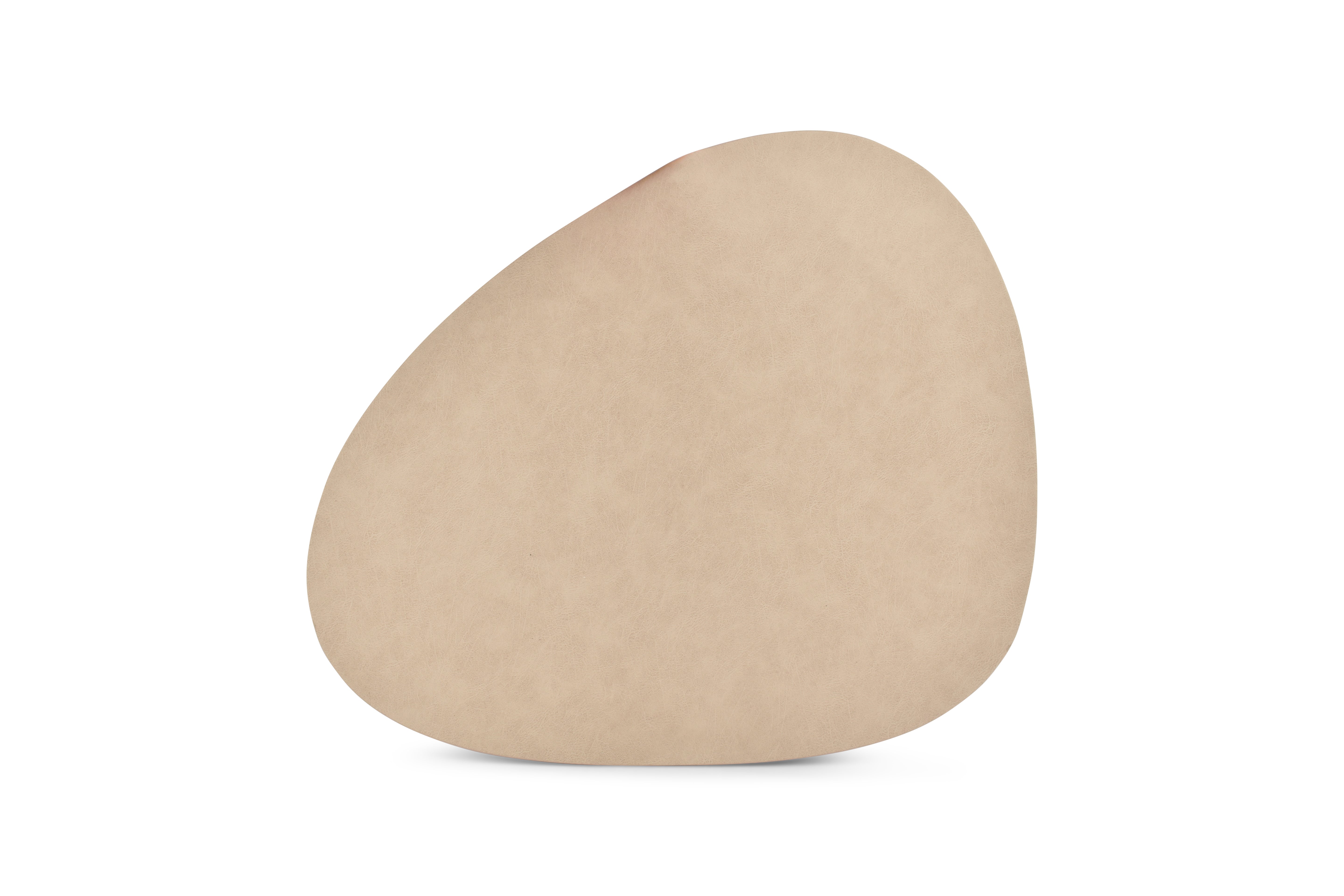 Placemat 45x37cm lederlook beige Layer