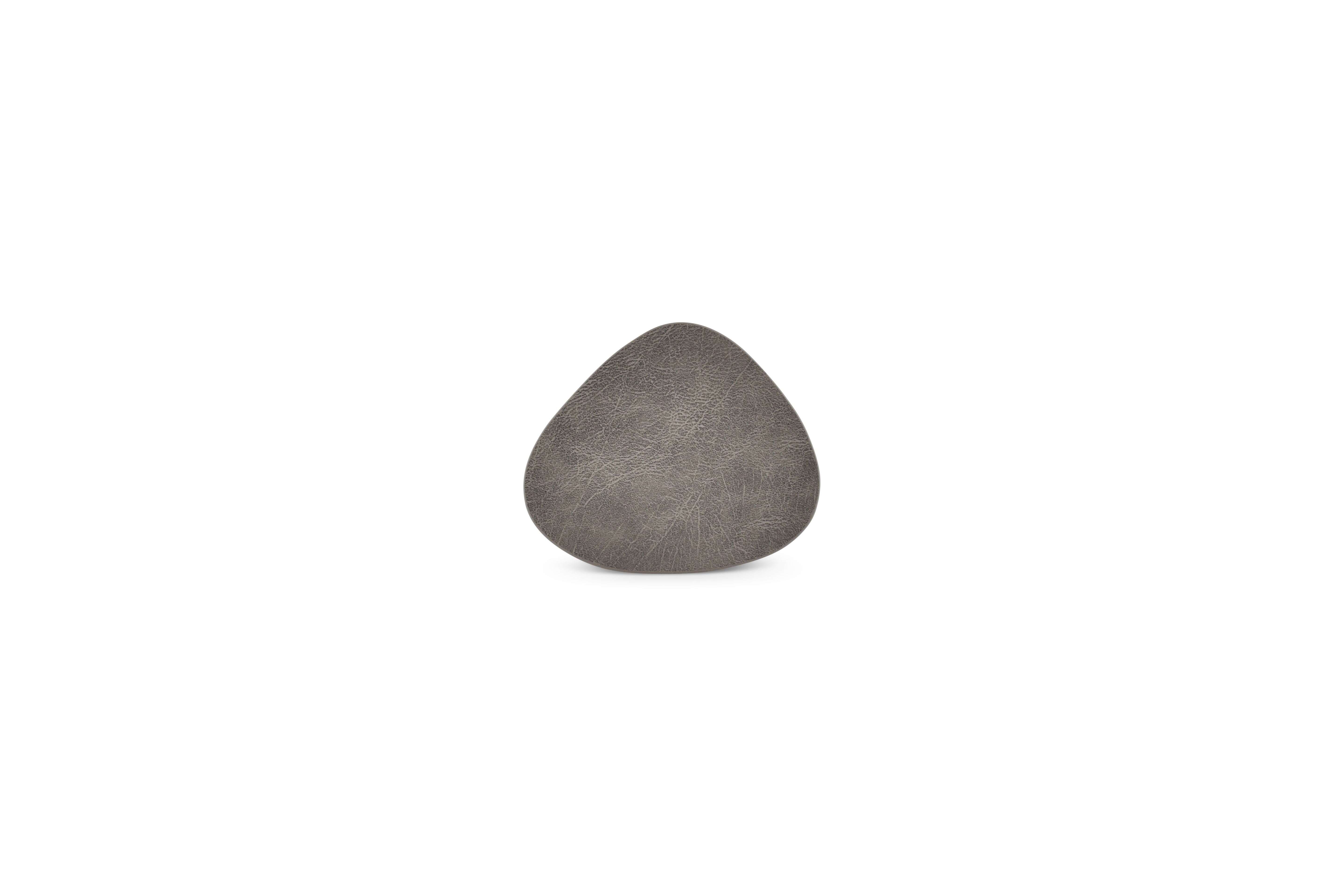 Glasonderzetter 11x10cm lederlook grijs Layer - set/4