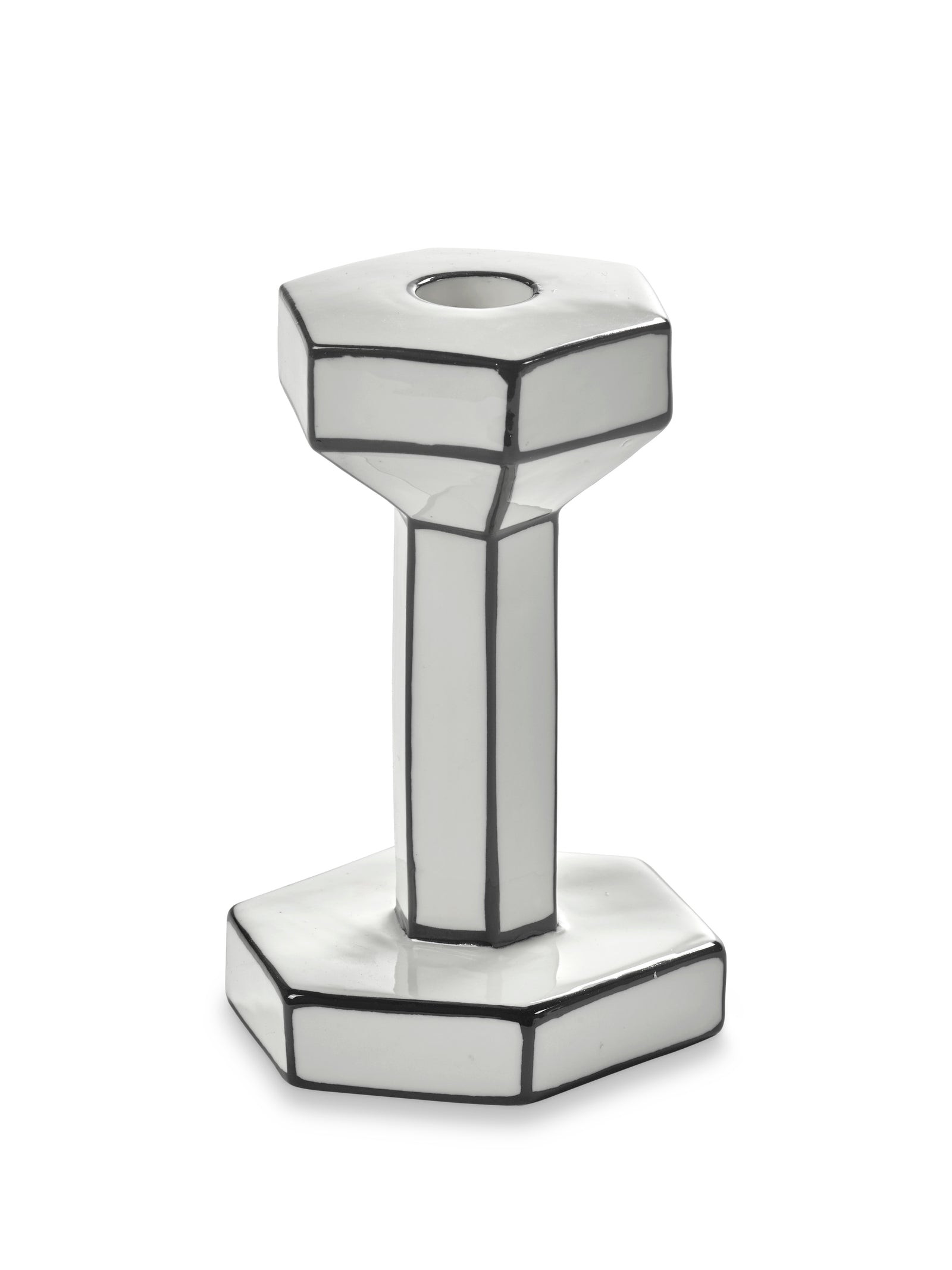 Serax - Annebet Philips - Kaars Wit/Zwart Holder M