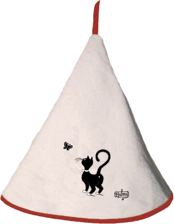 Handdoek Dubout Chat papillon Ivoire Diameter 60