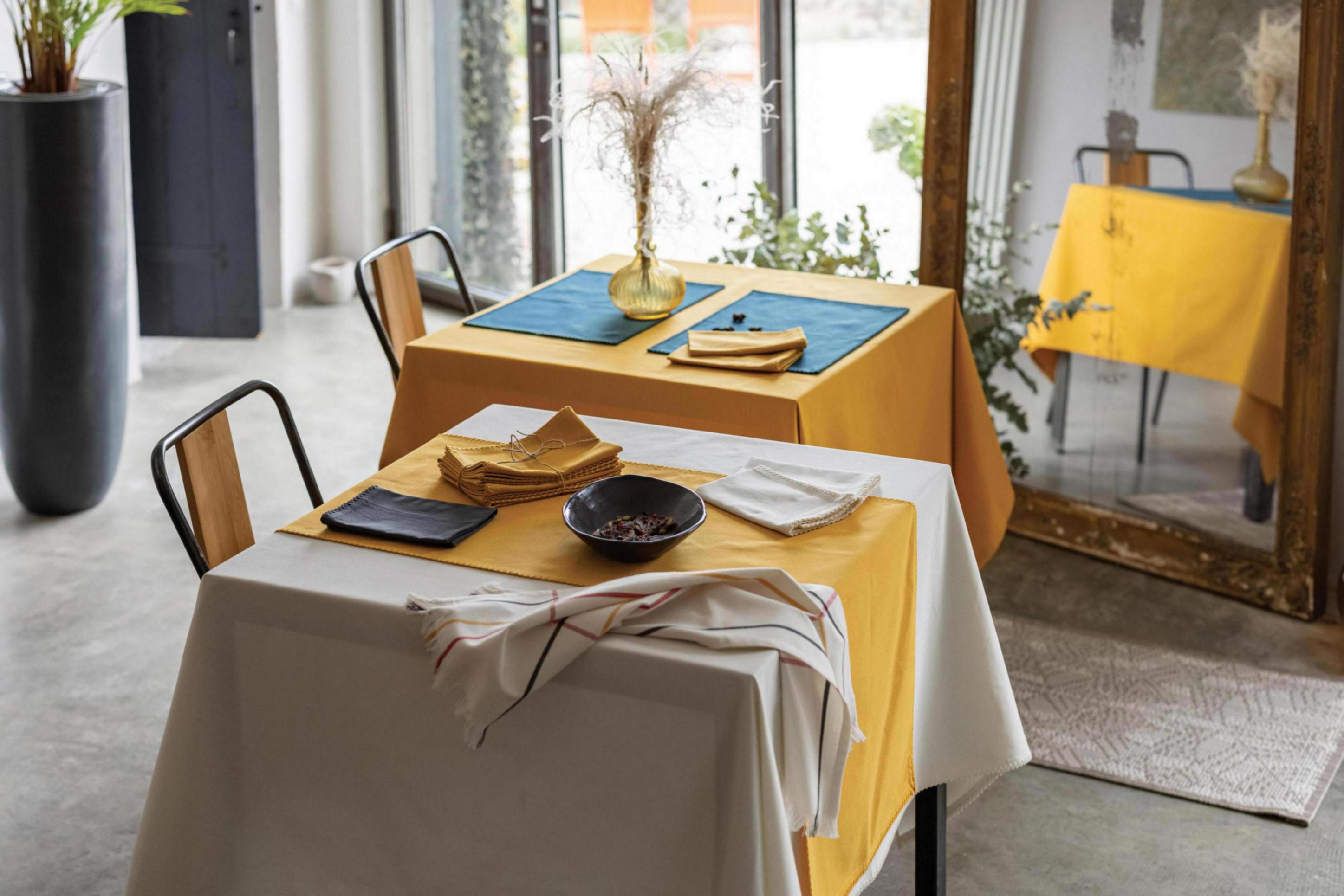 Set van 2 gerecycleerde servetten Delia Paon 41 X 41