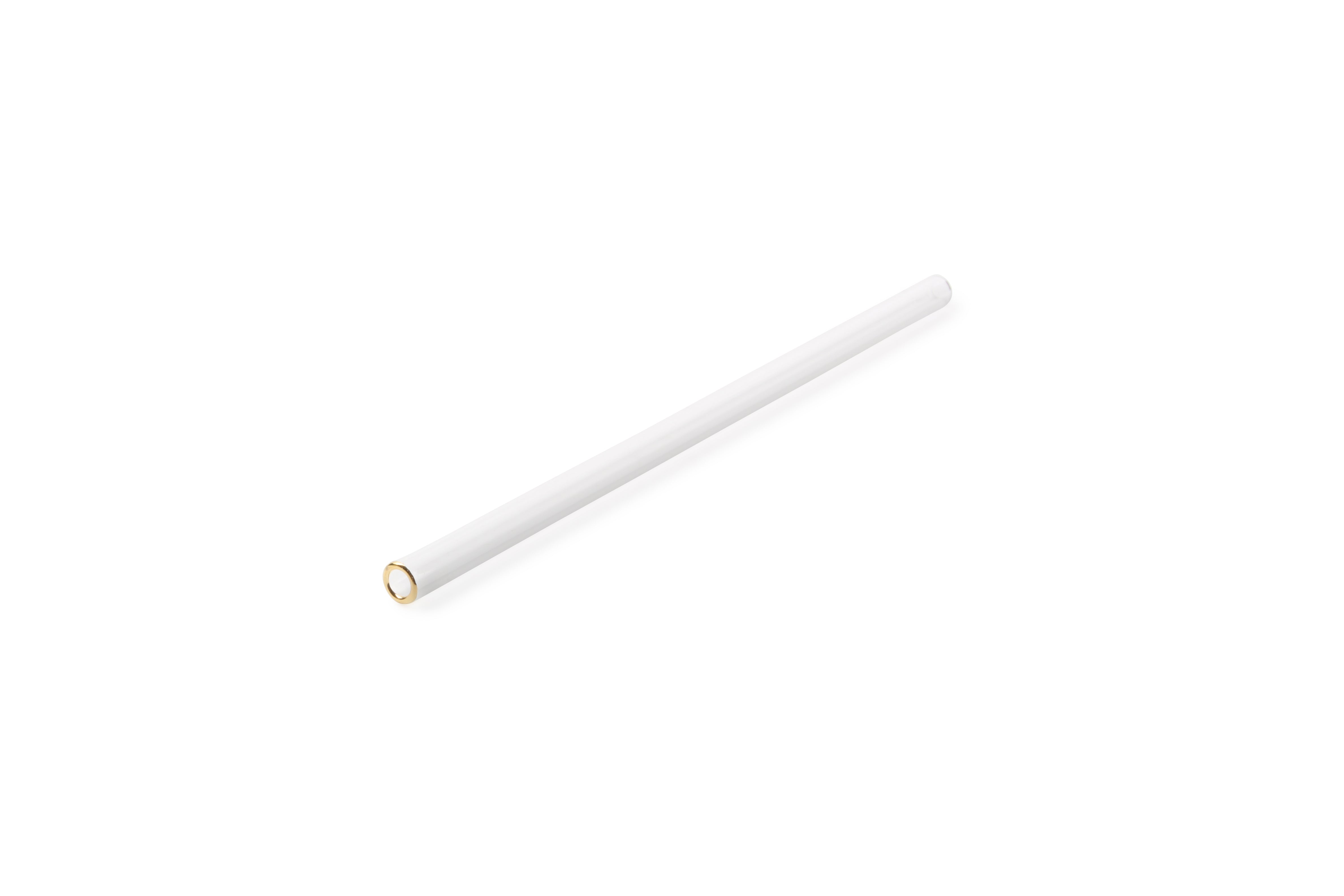 Rietje 20cm met gouden rand Elegance - set/6