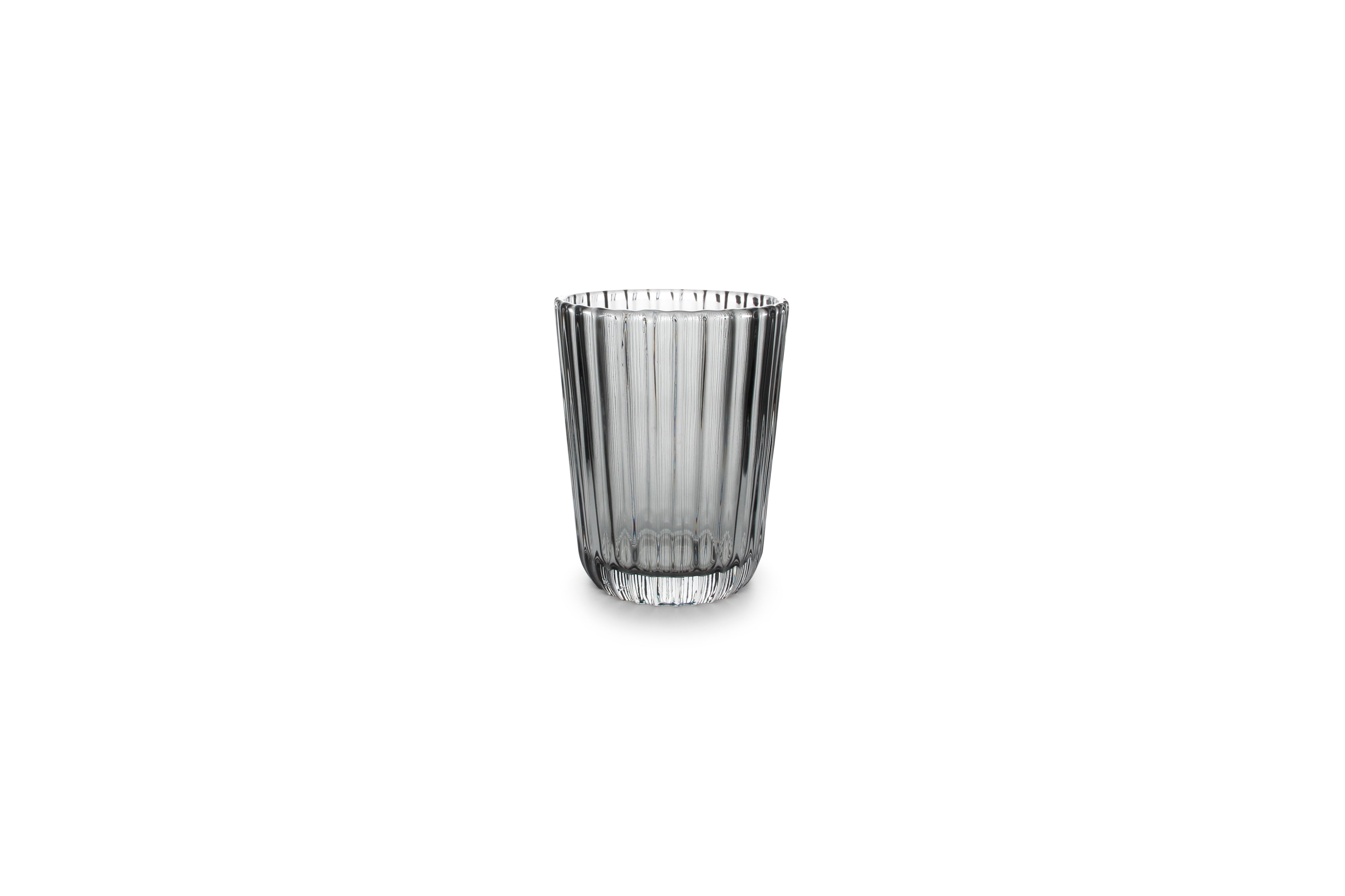 Glas 26cl grijs Blossom - set/4