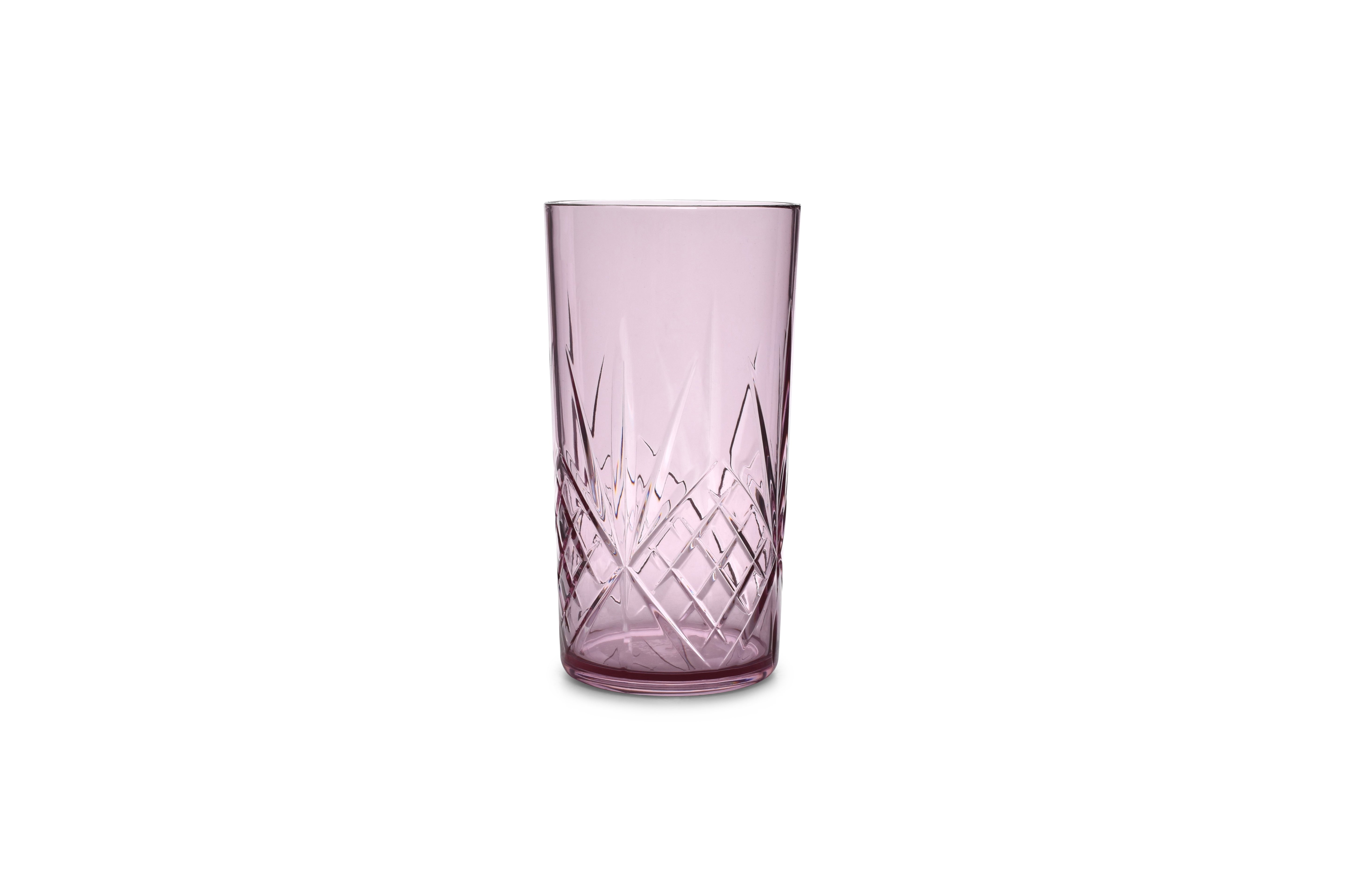 Glas 65cl acryl roze Costa - set/4