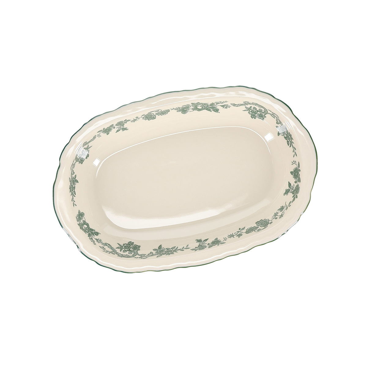 Salt & Pepper - Serveerschaal 31,5x21xH5,5cm ovaal Groen Cyril