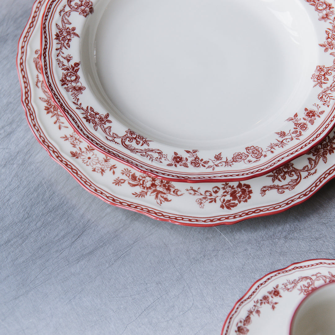 Salt &amp; Pepper - Diep bord 23/17xH4cm burgundy Cyril