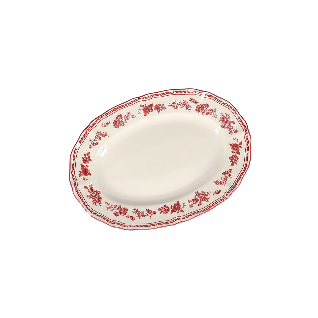 Salt &amp; Pepper - Serveerschaal 25,5x18cm ovaal burgundy Cyril
