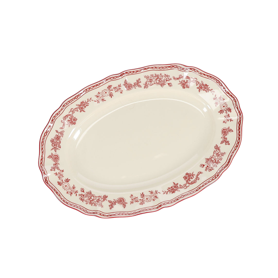Salt &amp; Pepper - Serveerschaal 32,5x22,5cm ovaal burgundy Cyril