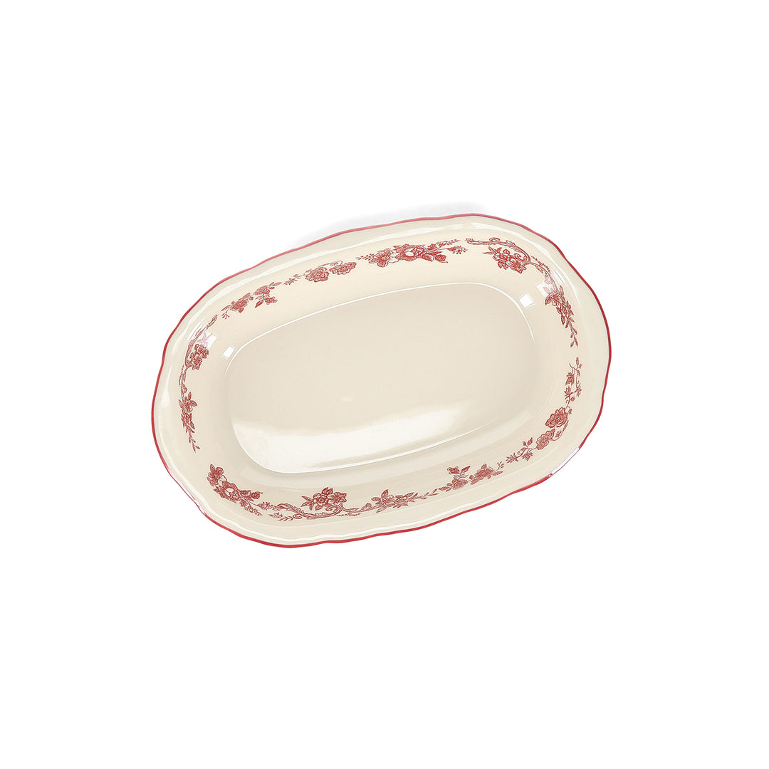 Salt &amp; Pepper - Serveerschaal 26,5x17,5xH4,5cm ovaal burgundy Cyril