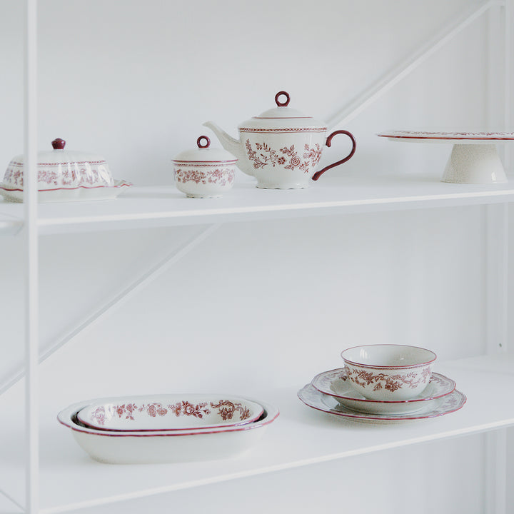 Salt &amp; Pepper - Serveerschaal 26,5x17,5xH4,5cm ovaal burgundy Cyril