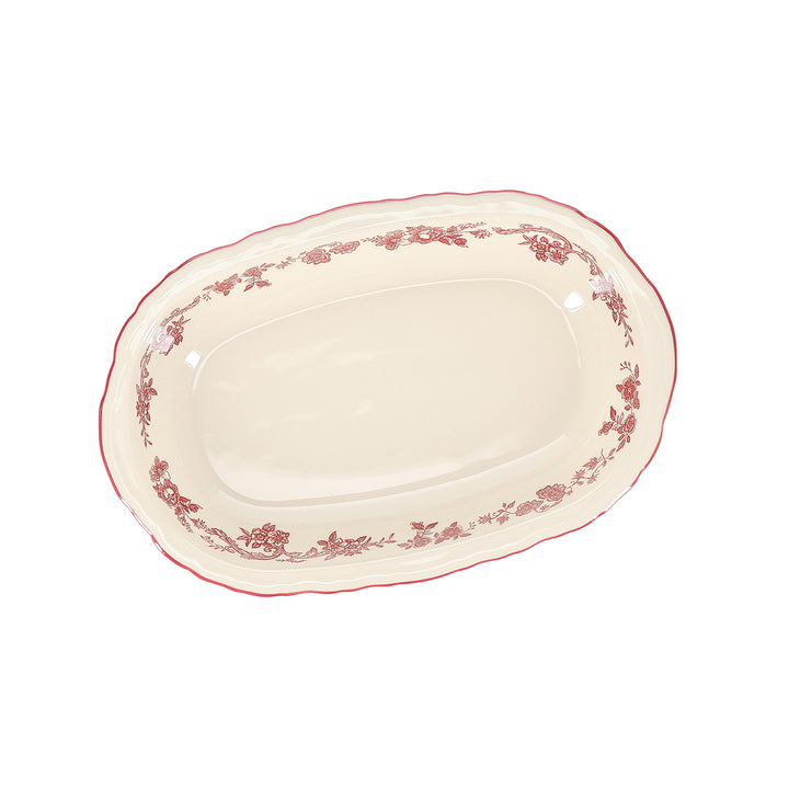 Salt &amp; Pepper - Serveerschaal 31,5x21xH5,5cm ovaal burgundy Cyril