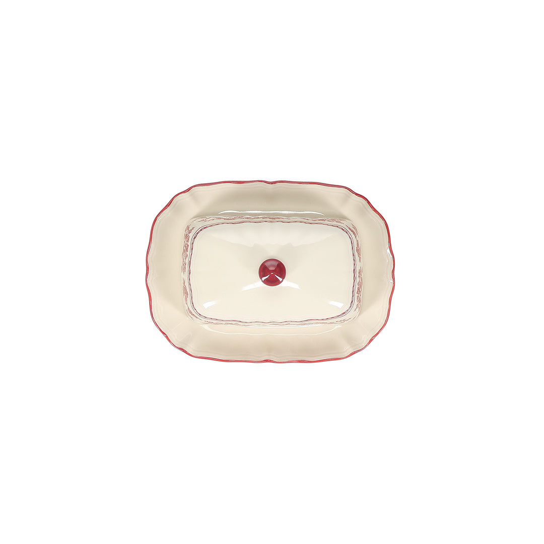Salt &amp; Pepper - Boterpot 20x14,5xH8,5cm burgundy Cyril