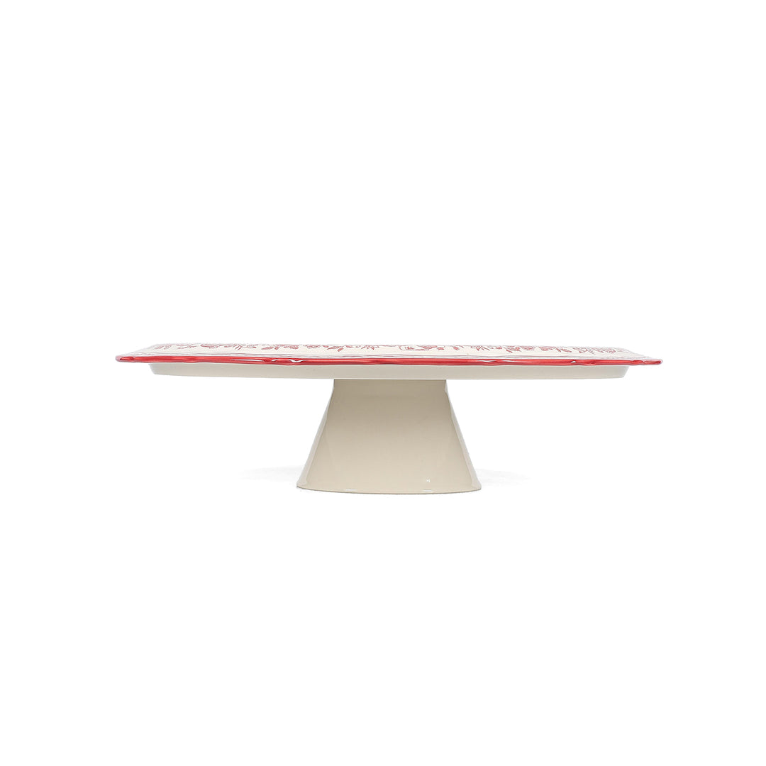 Salt &amp; Pepper - Taartplateau 32,5xH9cm burgundy Cyril