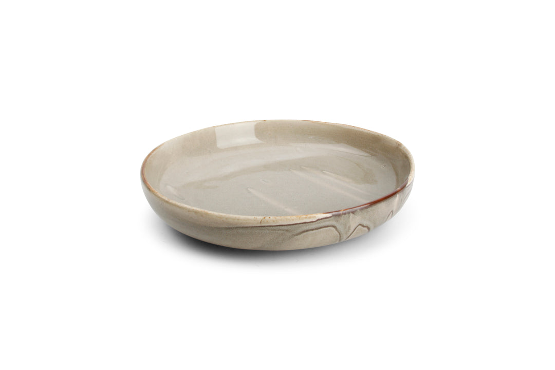 Diep bord 22xH4cm concrete Studio Urban  - Set van 4