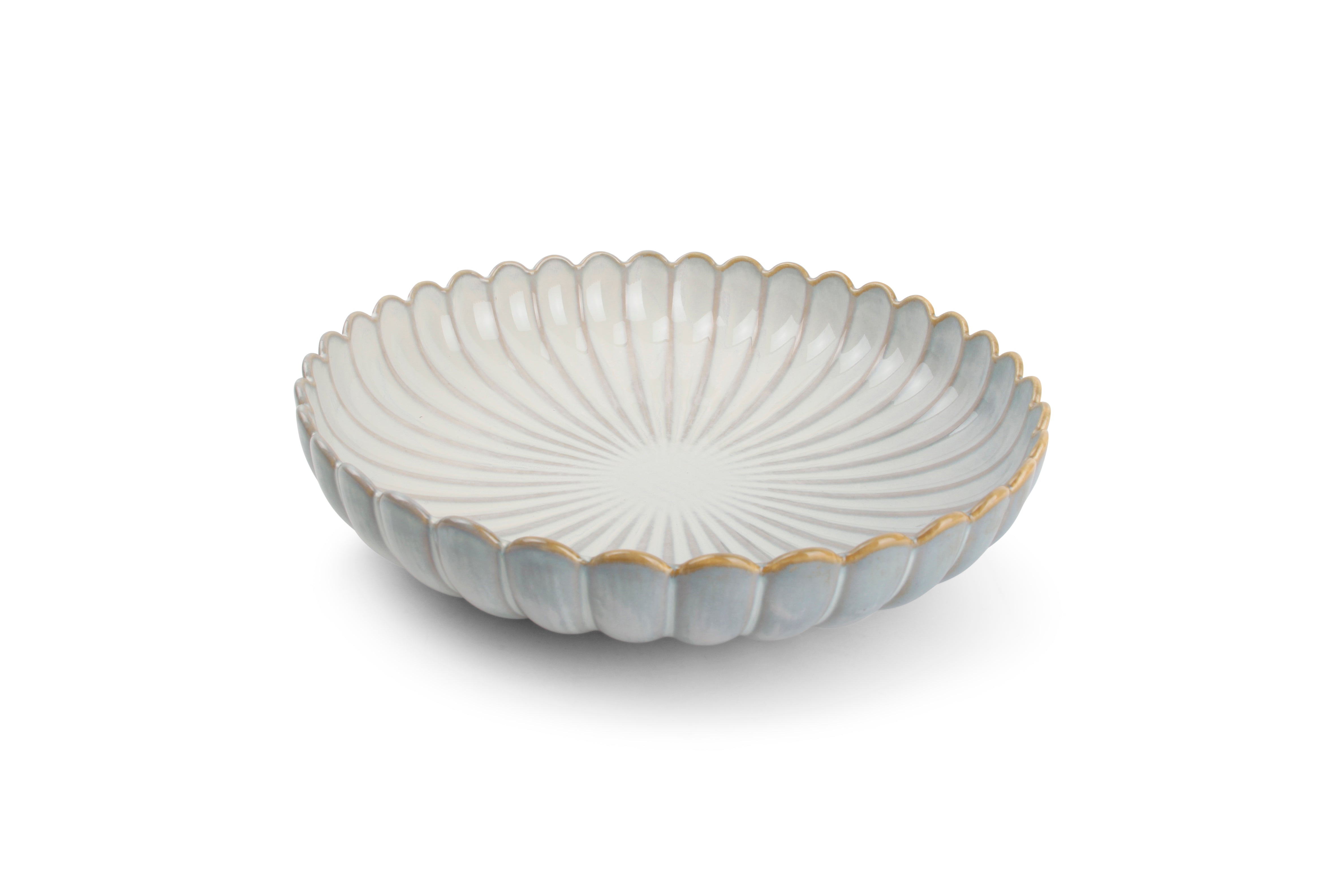 Diep bord 24xH5cm nuance white Lotus