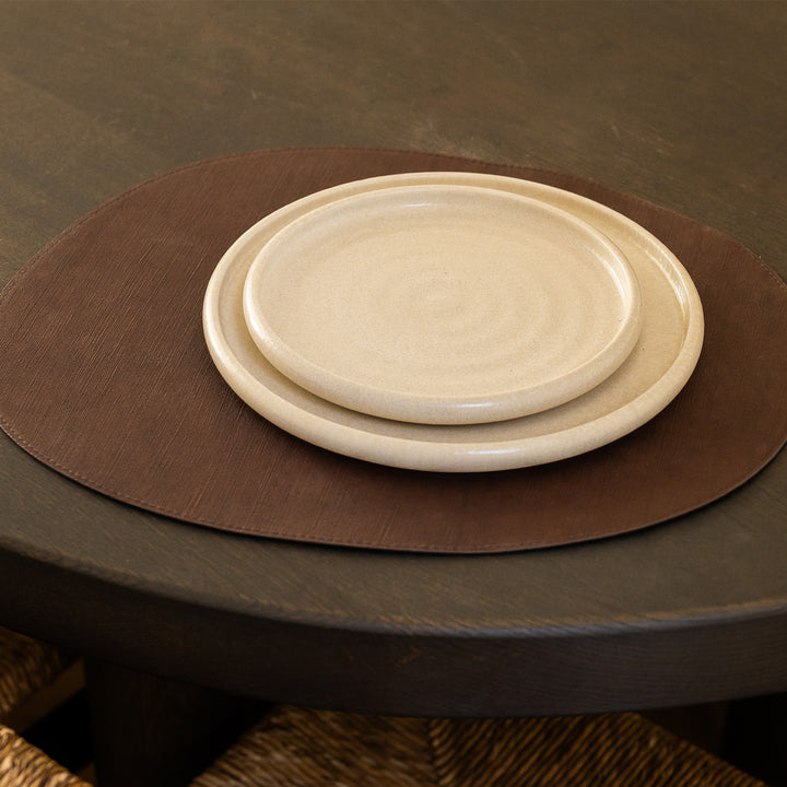 Salt &amp; Pepper - Placemat 43,5x36,5cm organisch donkerbruin Dinner - Set van 4