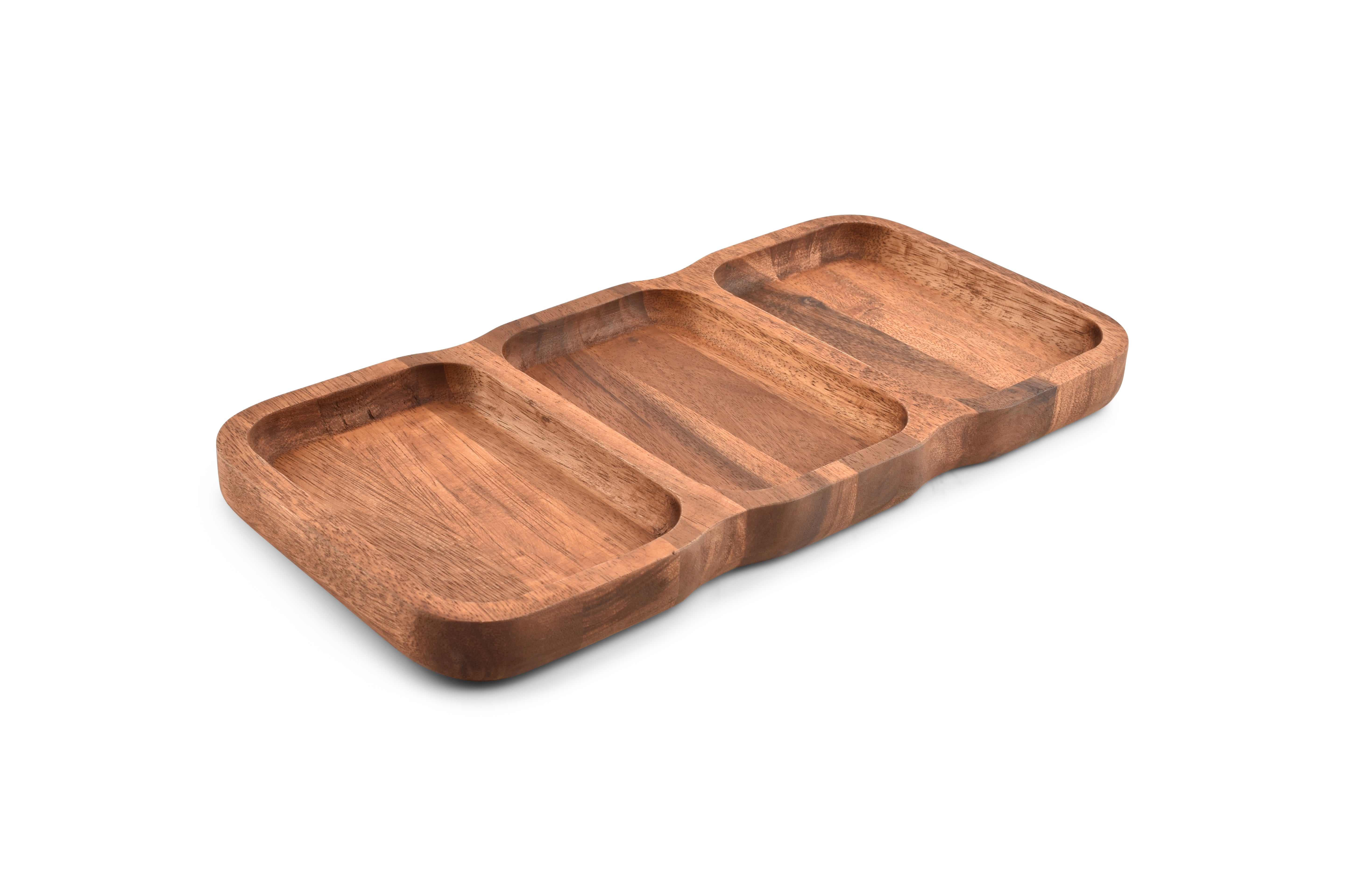 Serveerschaal 38x19xH3cm 3 delen Chop