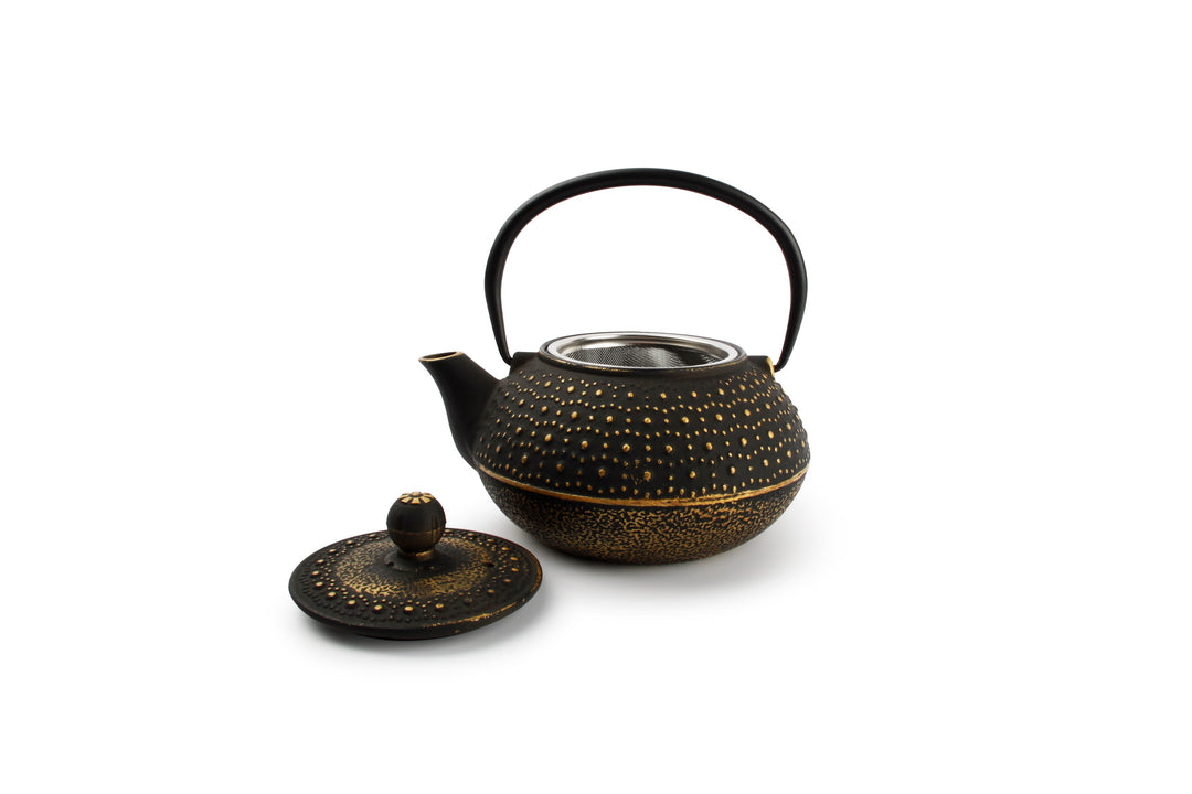 Salt &amp; Pepper - Theepot 80cl stippen goud/zwart My Tea