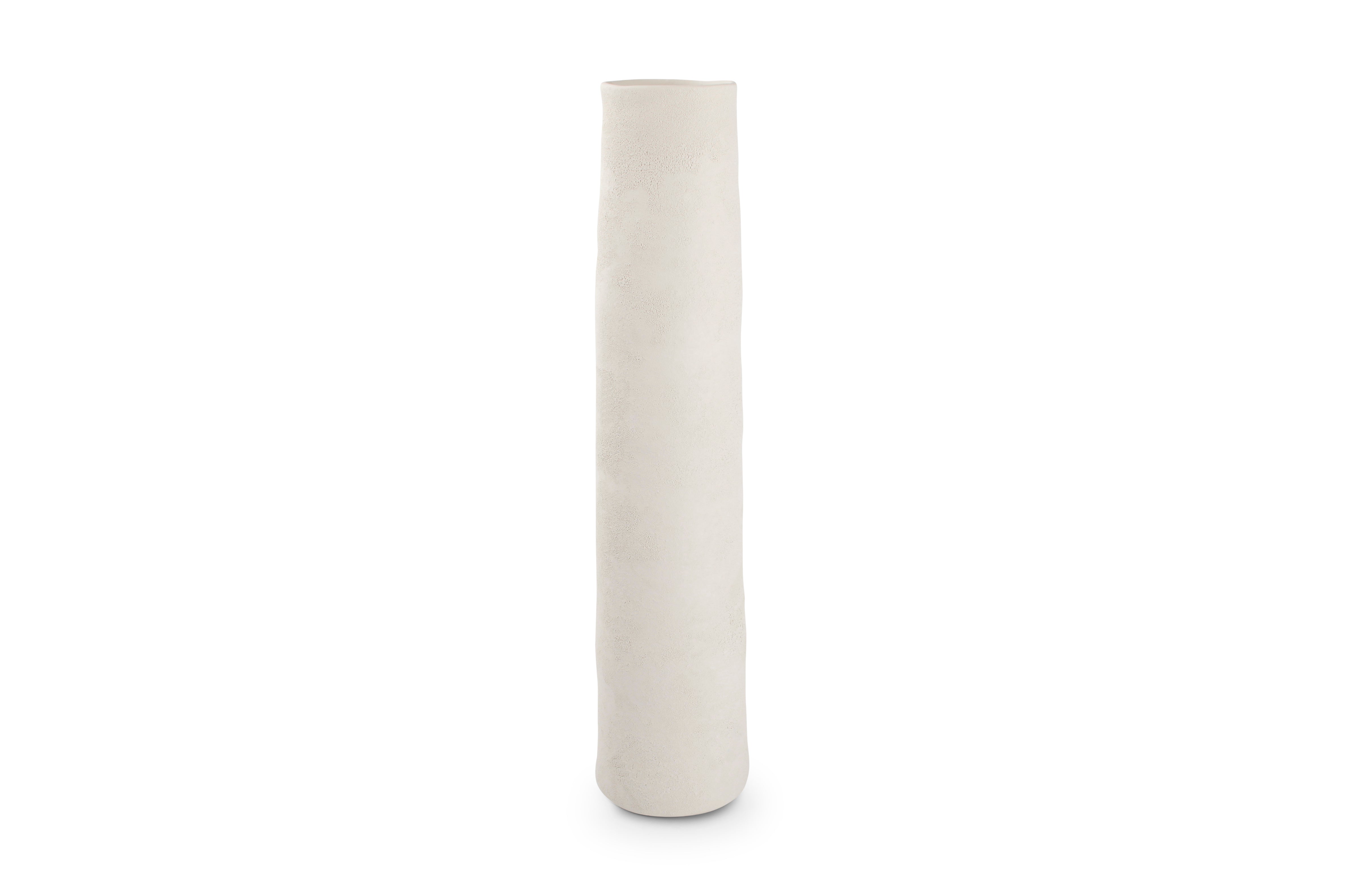 Vaas 11,5xH50cm wit Cone