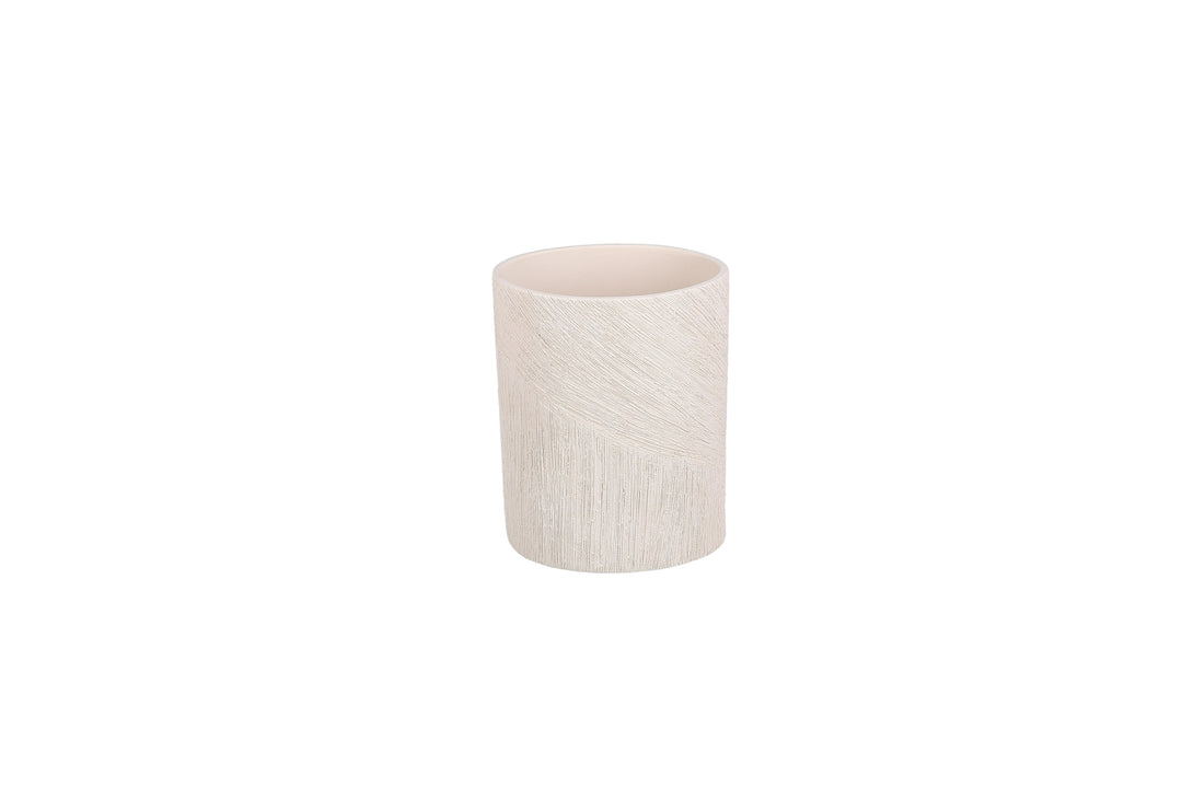 Salt &amp; Pepper - Vaas 13,5x9xH17,5cm ovaal beige Vico
