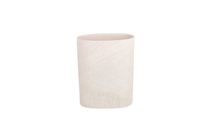 Salt &amp; Pepper - Vaas 18,5x8,5xH24,5cm ovaal beige Vico