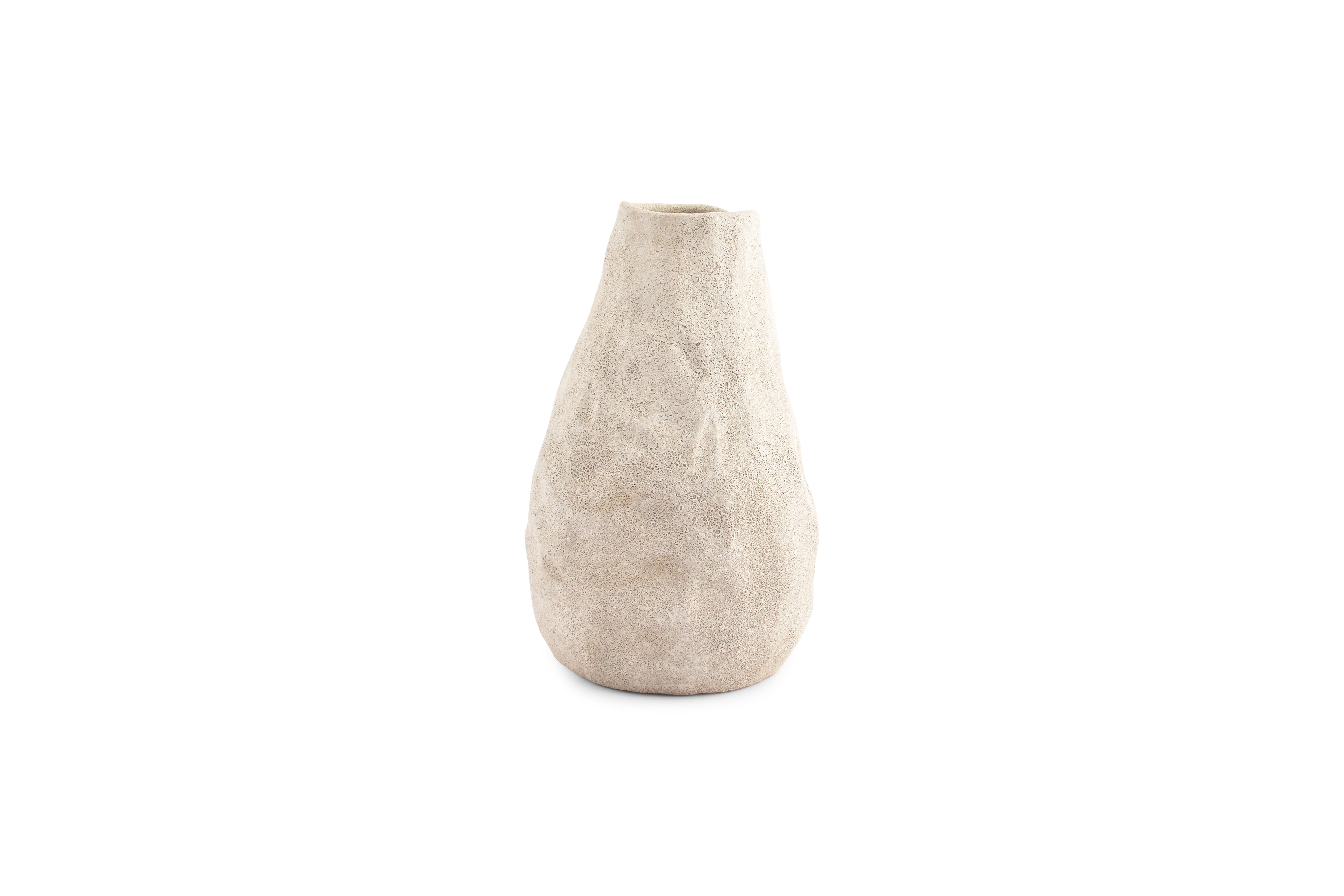 Vaas 14,5xH22cm beige Cave
