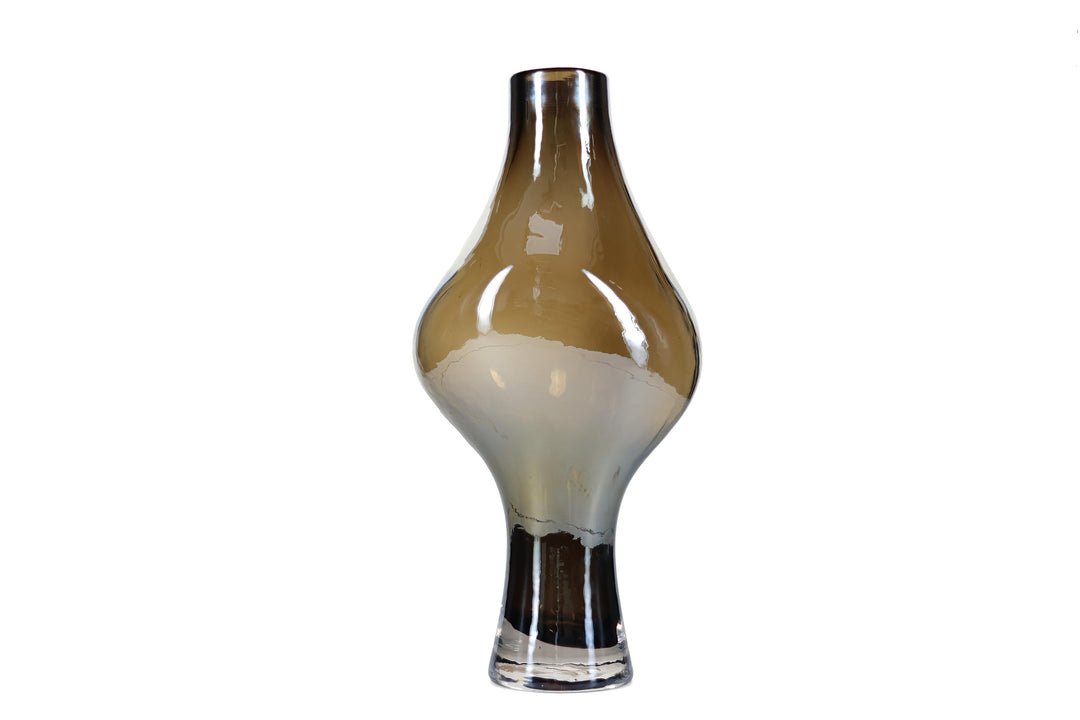 Salt &amp; Pepper - Vaas 19xH38,5cm organic metallic grey Vesper