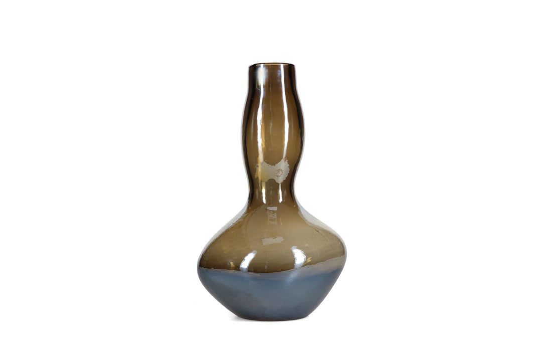 Salt &amp; Pepper - Vaas 19,5xH32,5cm organic metallic grey Vesper