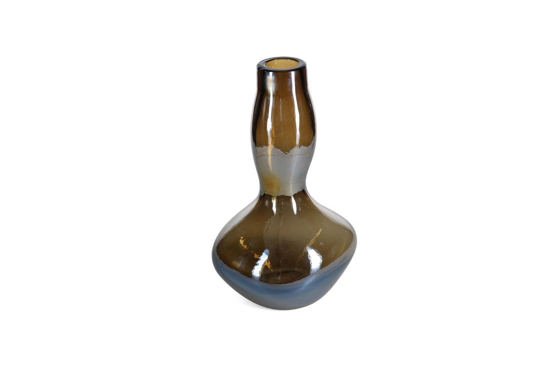 Salt &amp; Pepper - Vaas 19,5xH32,5cm organic metallic grey Vesper