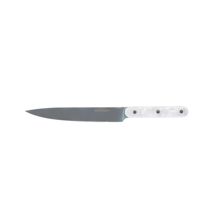 Salt &amp; Pepper - Fileermes parelmoerlook wit Chop