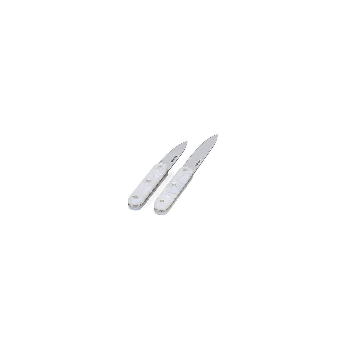 Salt & Pepper - Messenset 2-delig parelmoerlook wit Chop