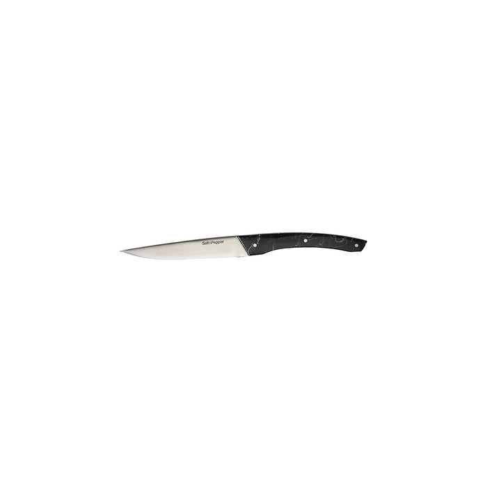 Salt &amp; Pepper - Steakmes Marmerlook Zwart Blade - set van 4
