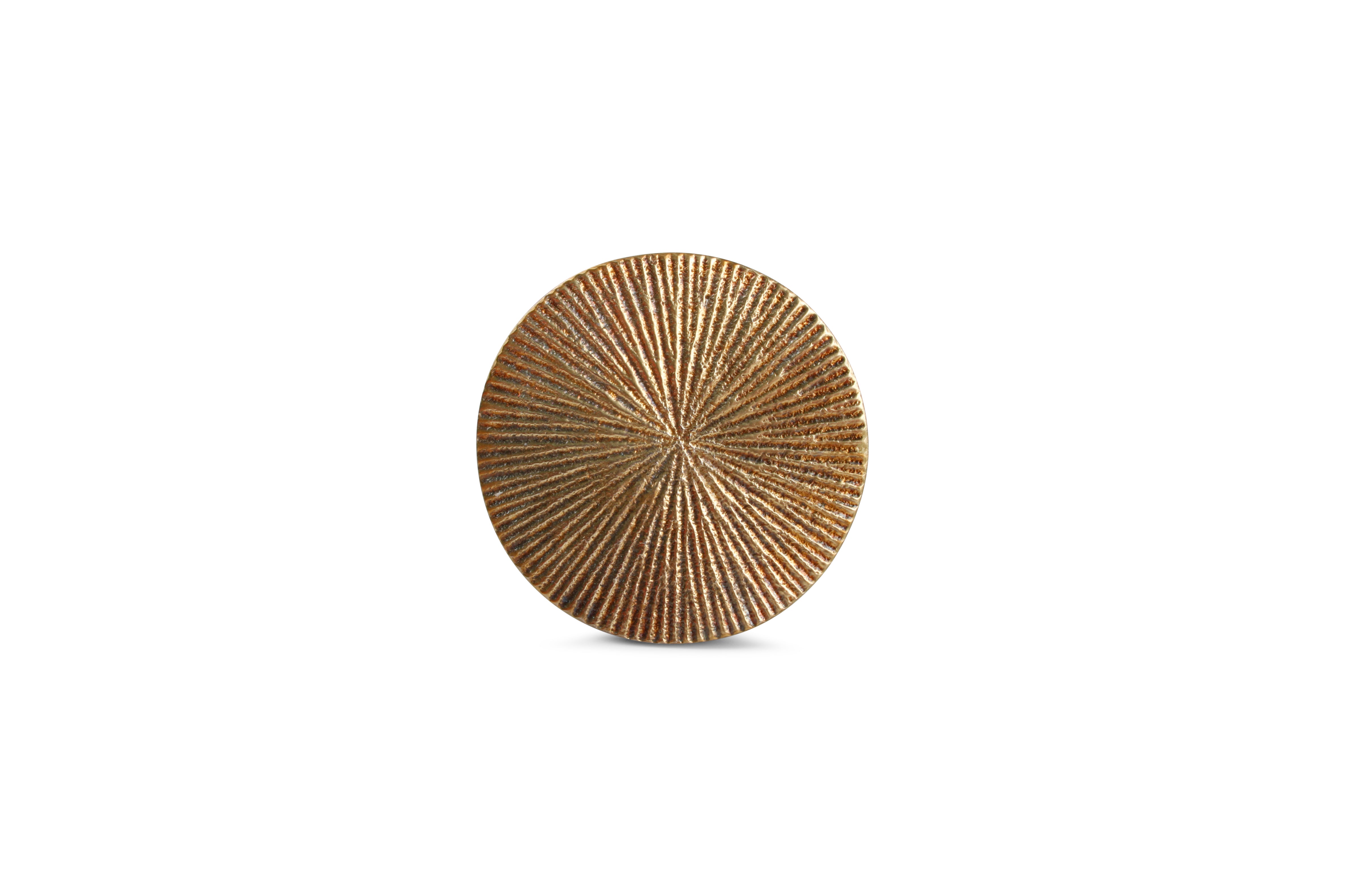 Glasonderzetter 10cm geribbeld goud Charm - set/4