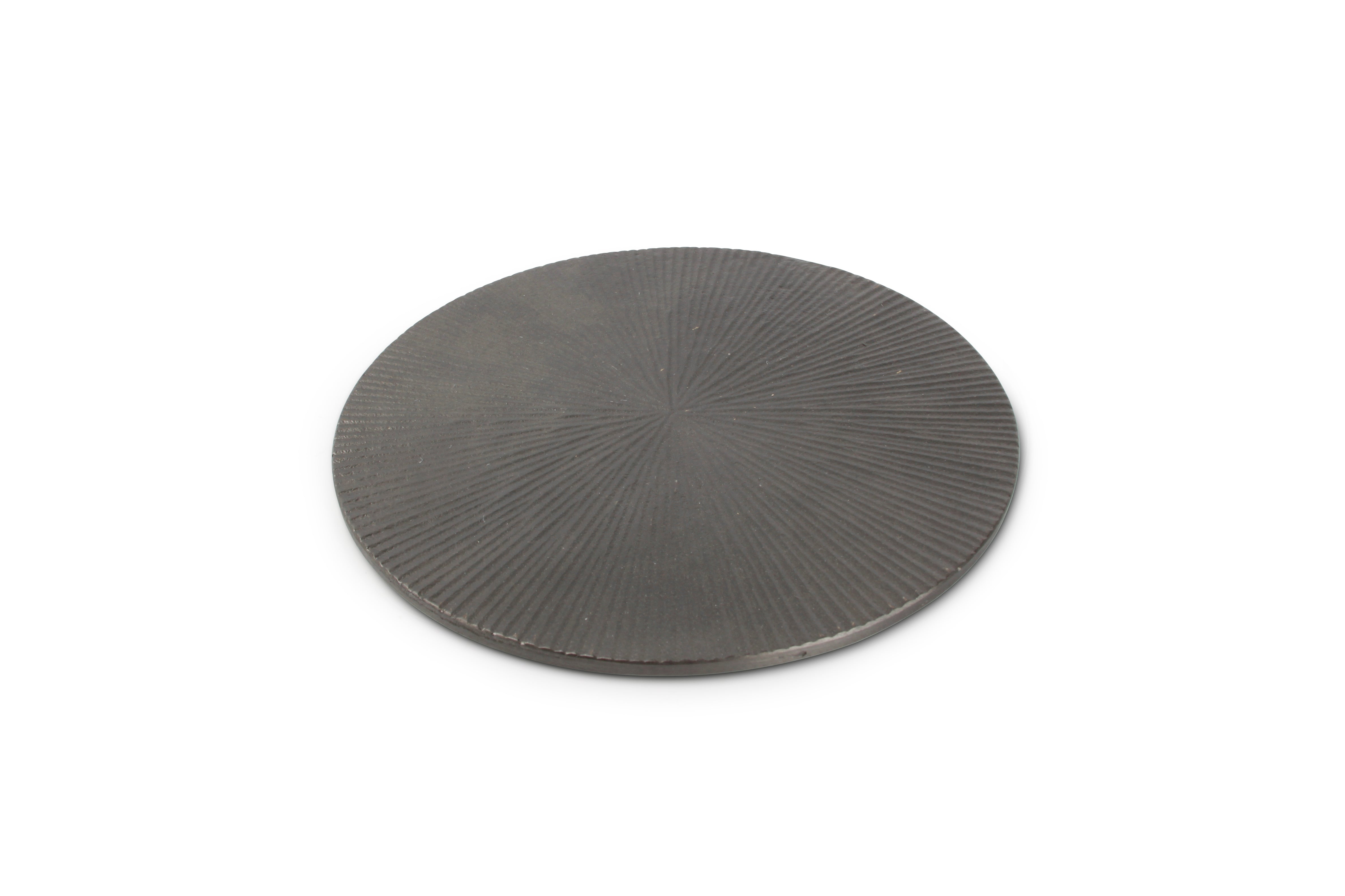 Onderzetter 20cm geribbeld zwart Charm