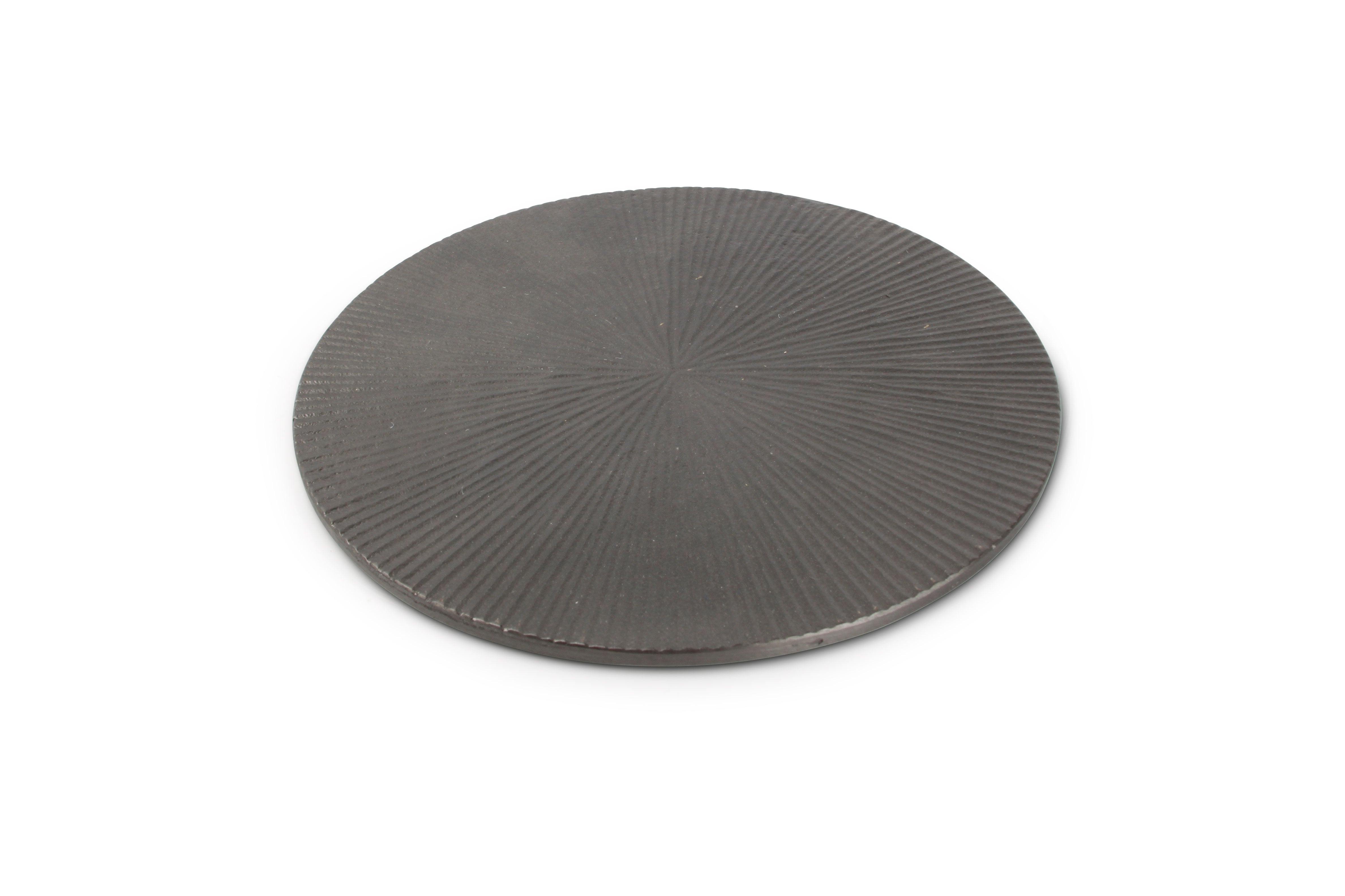 Onderzetter 26cm geribbeld zwart Charm