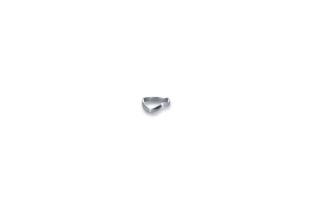 Servetring 4,5cm organisch zilver Charm - set/4