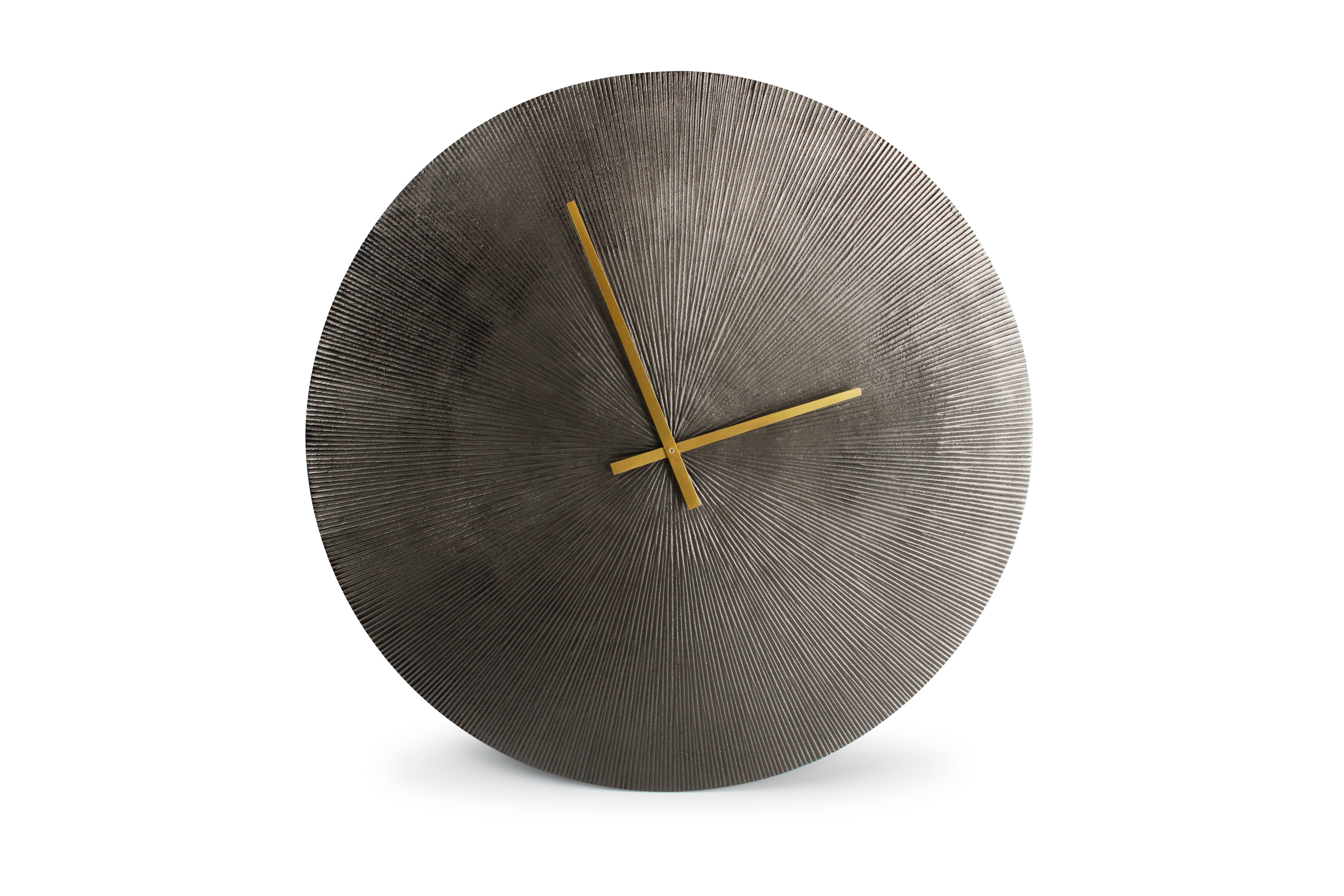 Wandklok 58cm zwart Zone
