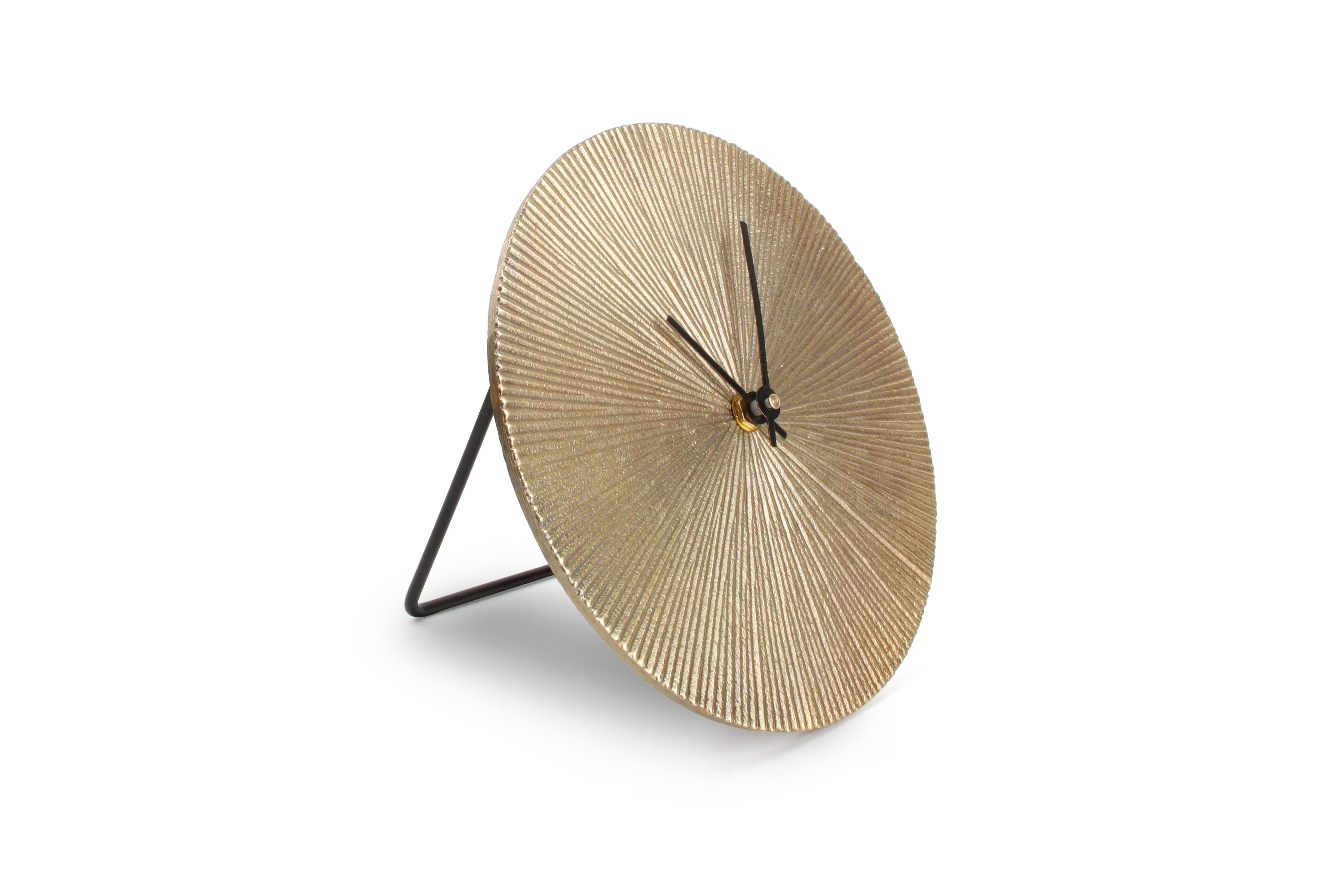 Tafelklok 26cm goud ribble Zone