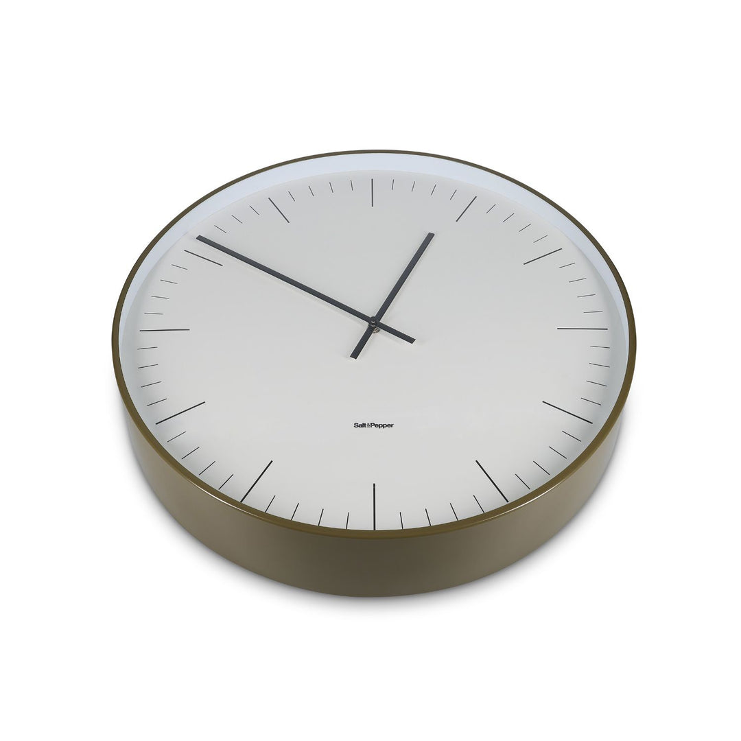 Salt &amp; Pepper - Wandklok 51x10cm groen Pulse