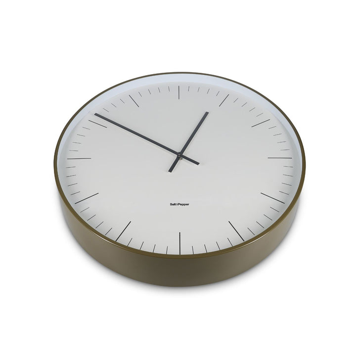 Salt &amp; Pepper - Wandklok 51x10cm groen Pulse