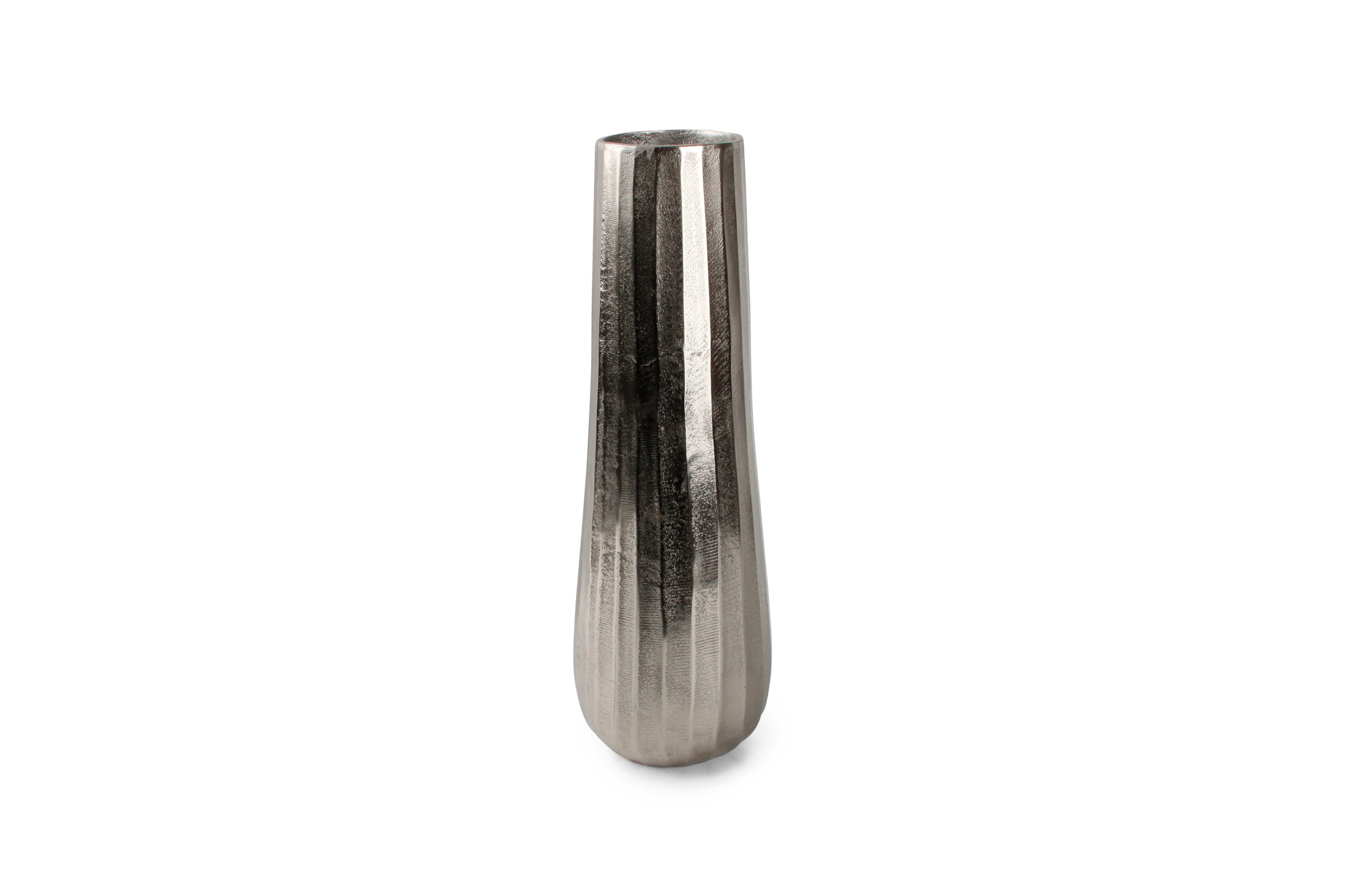 Vaas 18xH50cm zilver Duro
