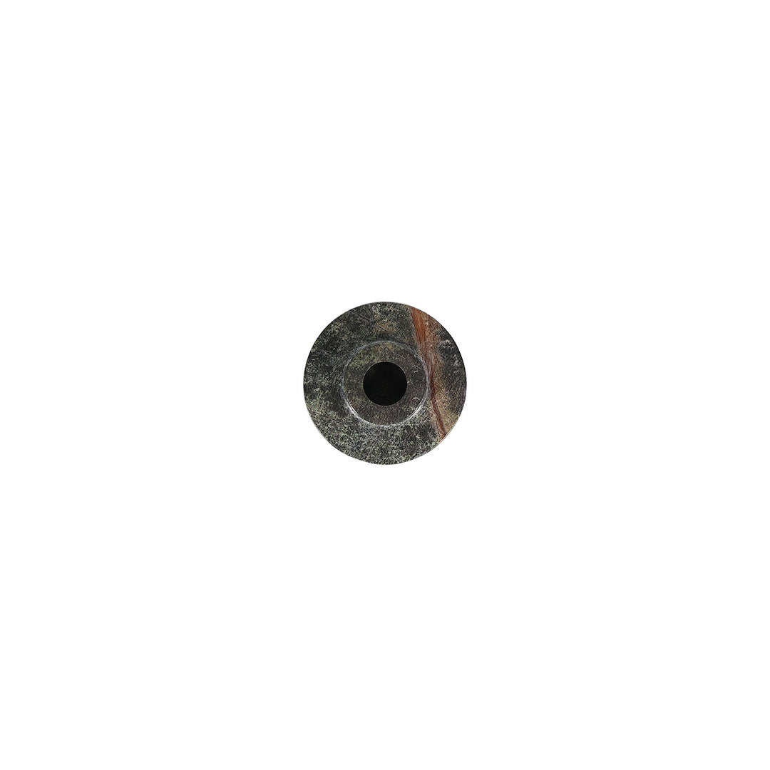 Kandelaar 9xH8,5cm marmer groen Opus