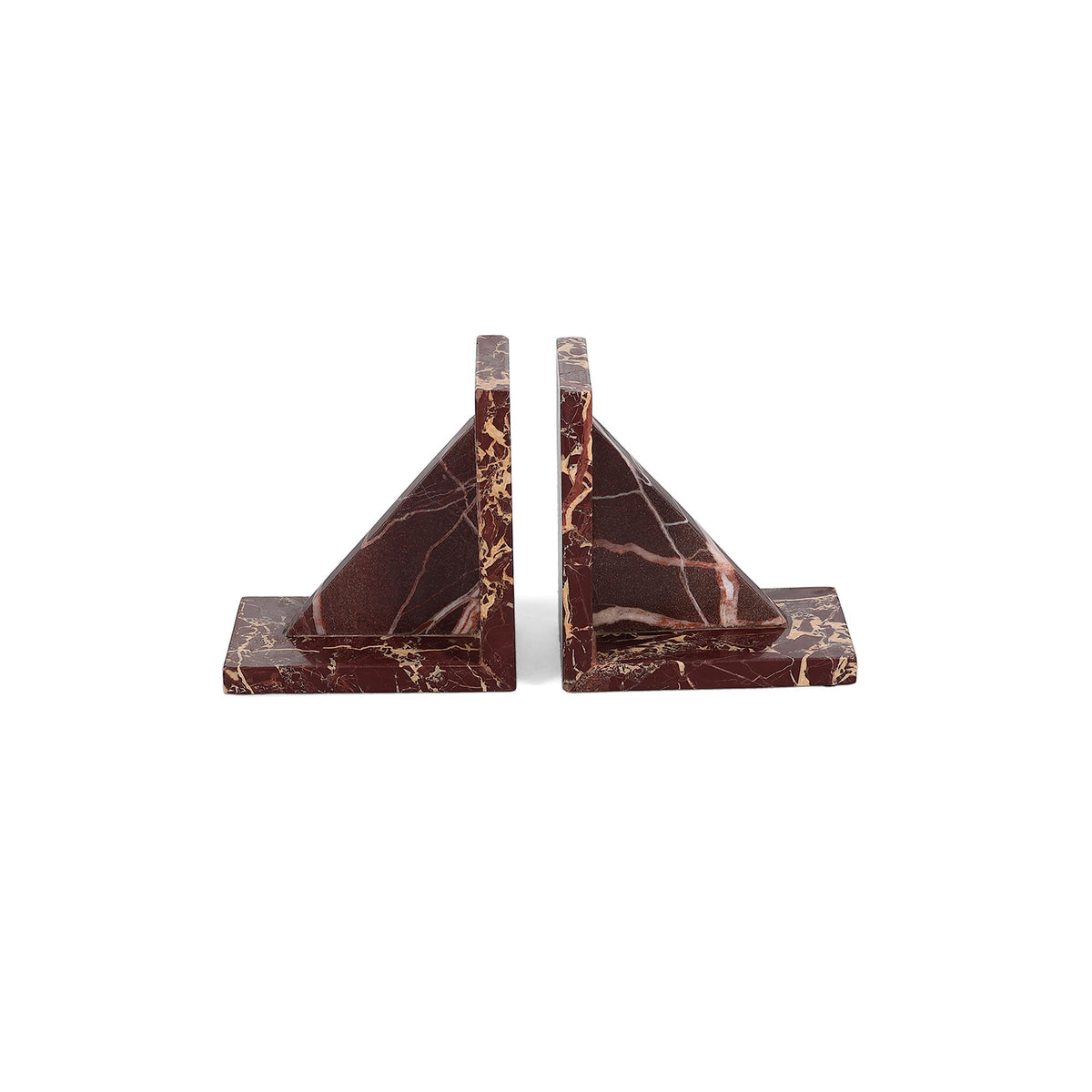 Boekensteun marmer burgundy Opus - set/2
