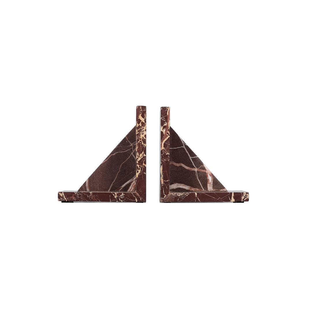 Boekensteun marmer burgundy Opus - set/2