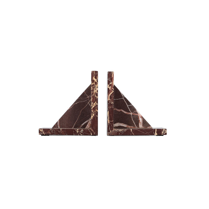 Boekensteun marmer burgundy Opus - set/2