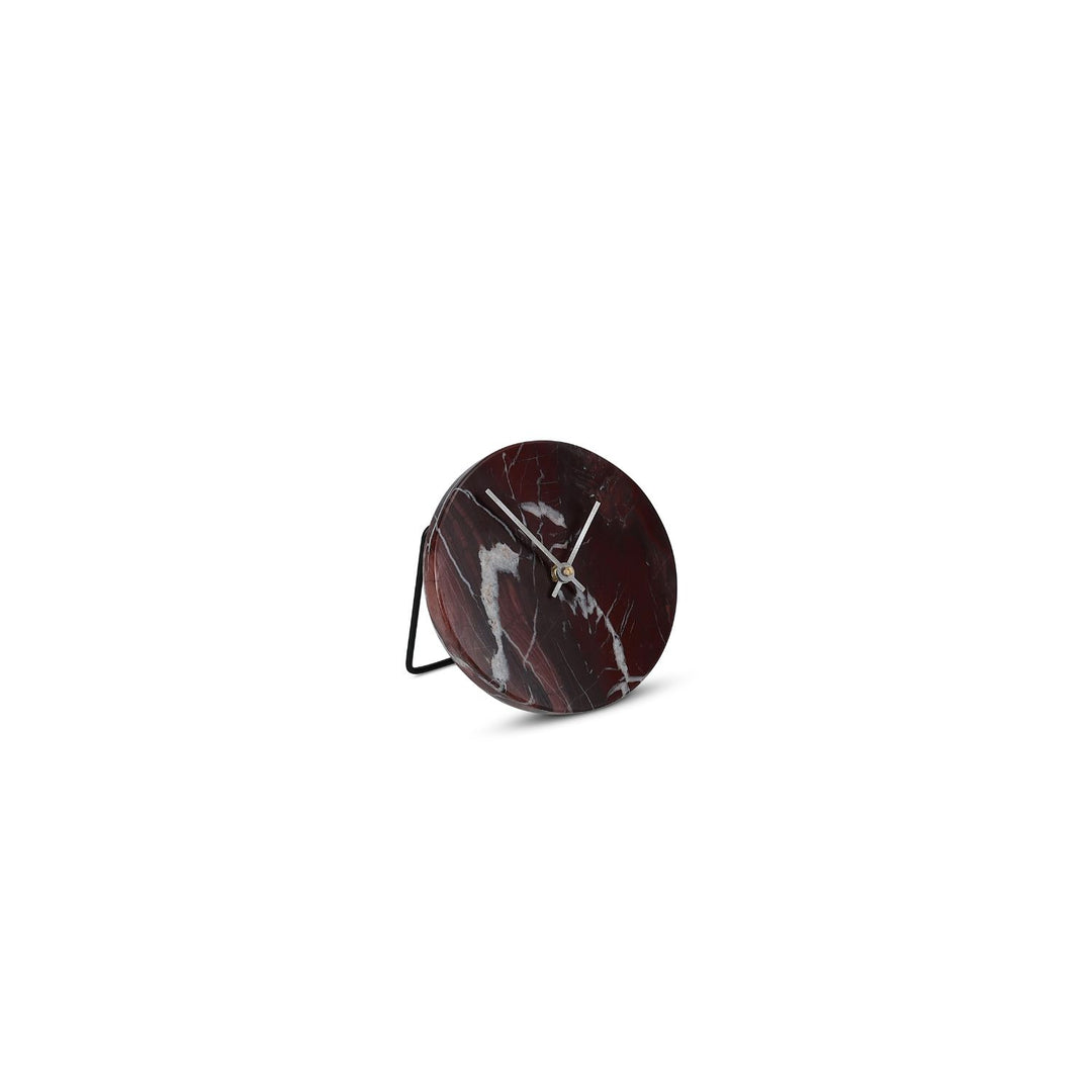 Salt &amp; Pepper - Tafelklok 15,5cm red marble Zone