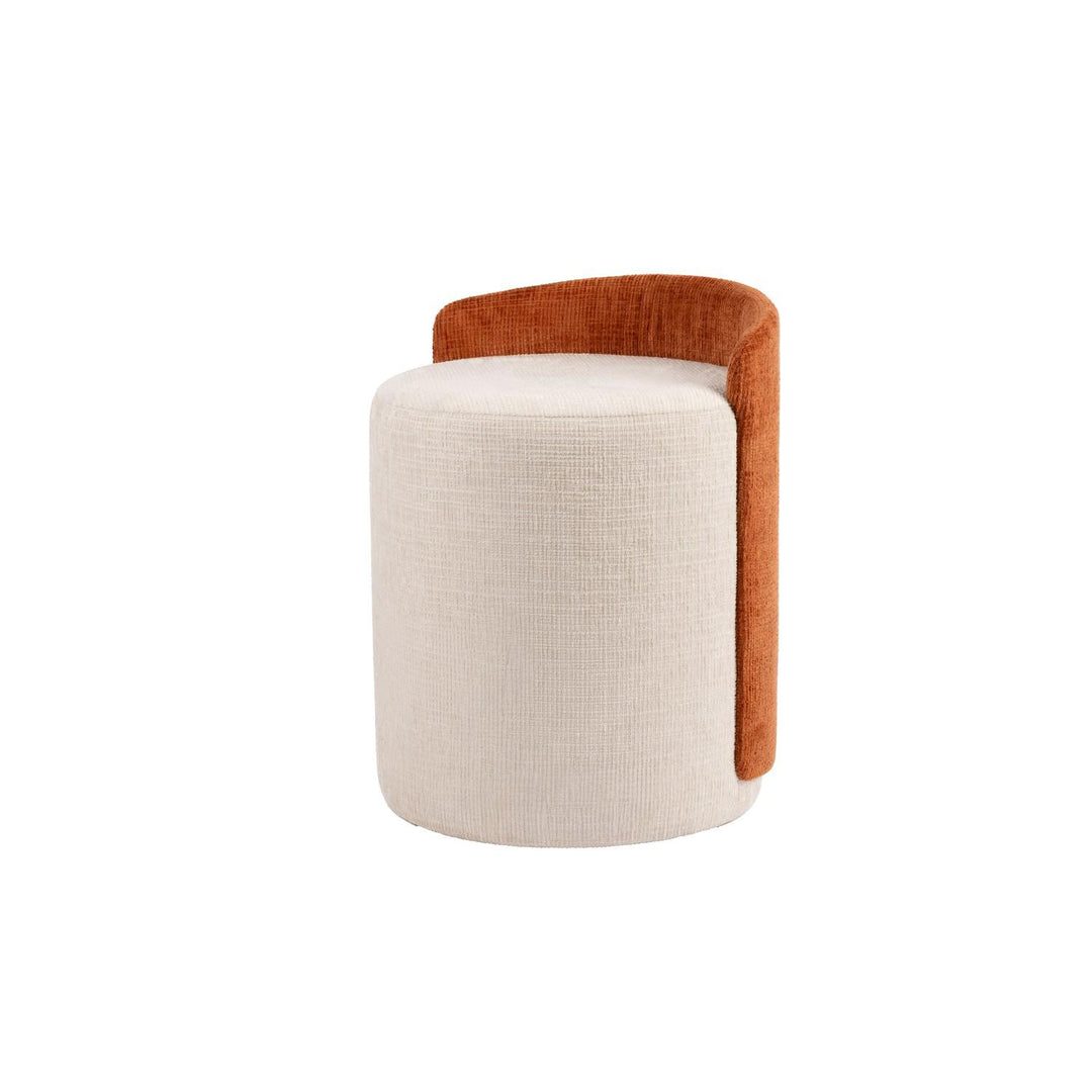 Salt &amp; Pepper - Poef 40x38xH55cm burnt orange/soft grey Brume