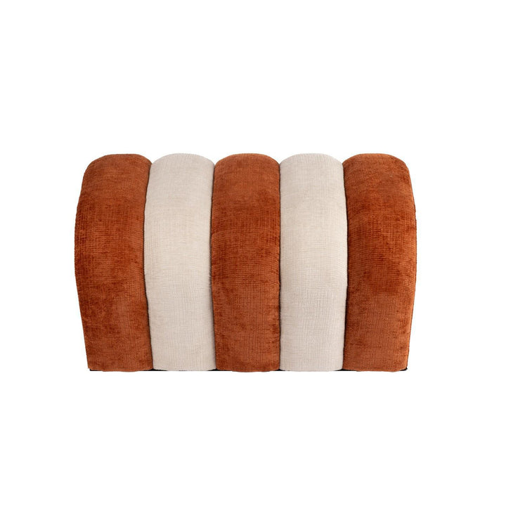 Salt &amp; Pepper - Poef 77x44xH43cm burnt orange/soft grey Brume